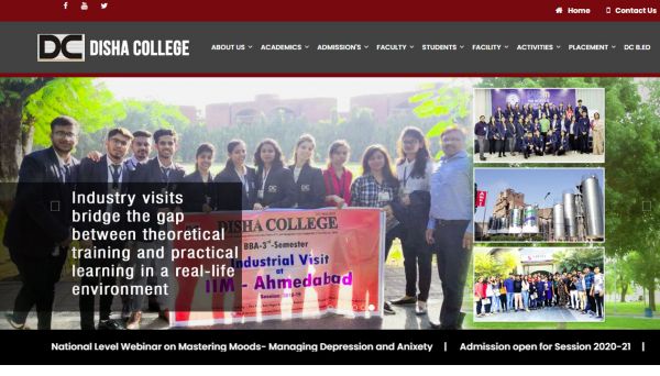 DISHA COLLEGE Raipur, website company design in raipur
