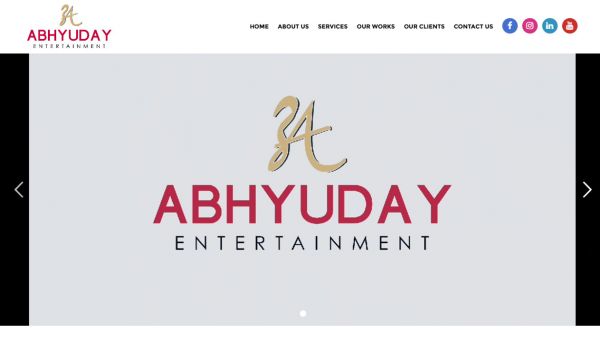 Abhyuday Entertainment, website company design in raipur