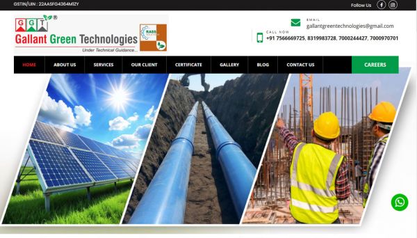 Gallant Green Technologies, website company design in raipur