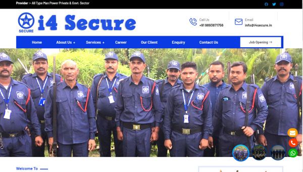 i4 Secure, website company design in raipur